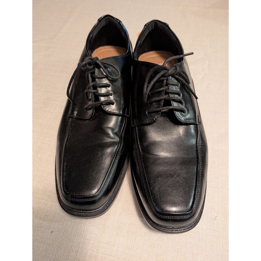 Croft & Barrow Men's Black Leather Lace-Up Oxford Dress Shoes 9.5 M